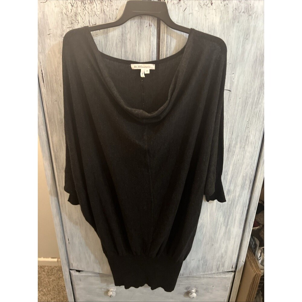 Bcbgeneration Wide sleeve Cowlneck Mini Dress Xs Classic Abstract Cozy